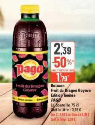 boisson frit du dragon goyave édition limitée pago