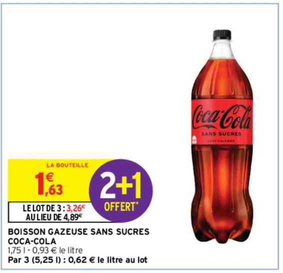 boisson gazeuse sans sucres coca-cola
