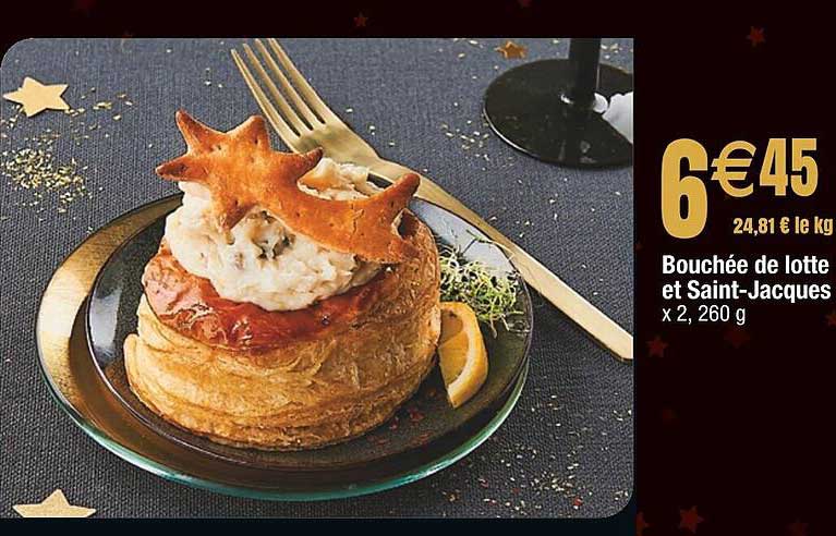 bouchée de lotte et saint-jacques