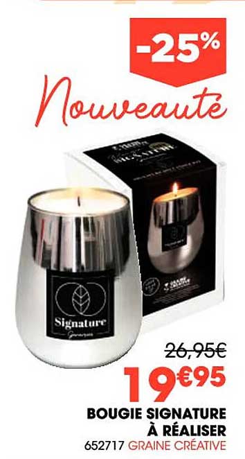 bougie signature à réaliser