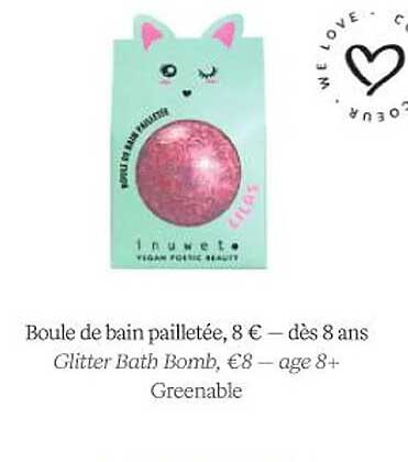 boule de bain pailletée