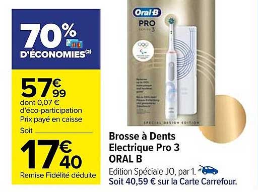 brosse à dents électrique pro 3 oral b