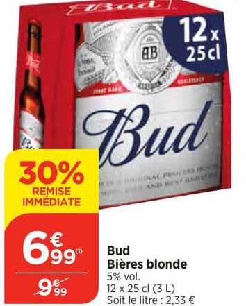Bud Bières Blonde
