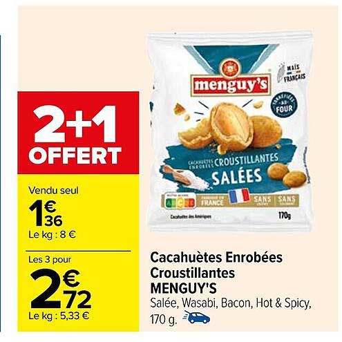 Cacahuètes Enrobées Croustillantes Menguy's