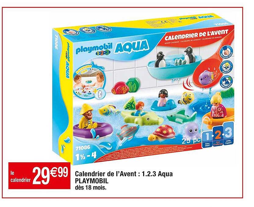 calendrier de l'avent : 1.2.3 aqua playmobil