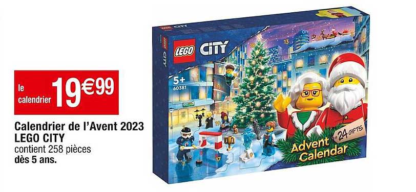 calendrier de l'avent 2023 lego city