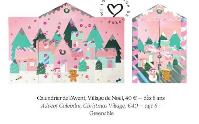 calendrier de l'avent, village de noël