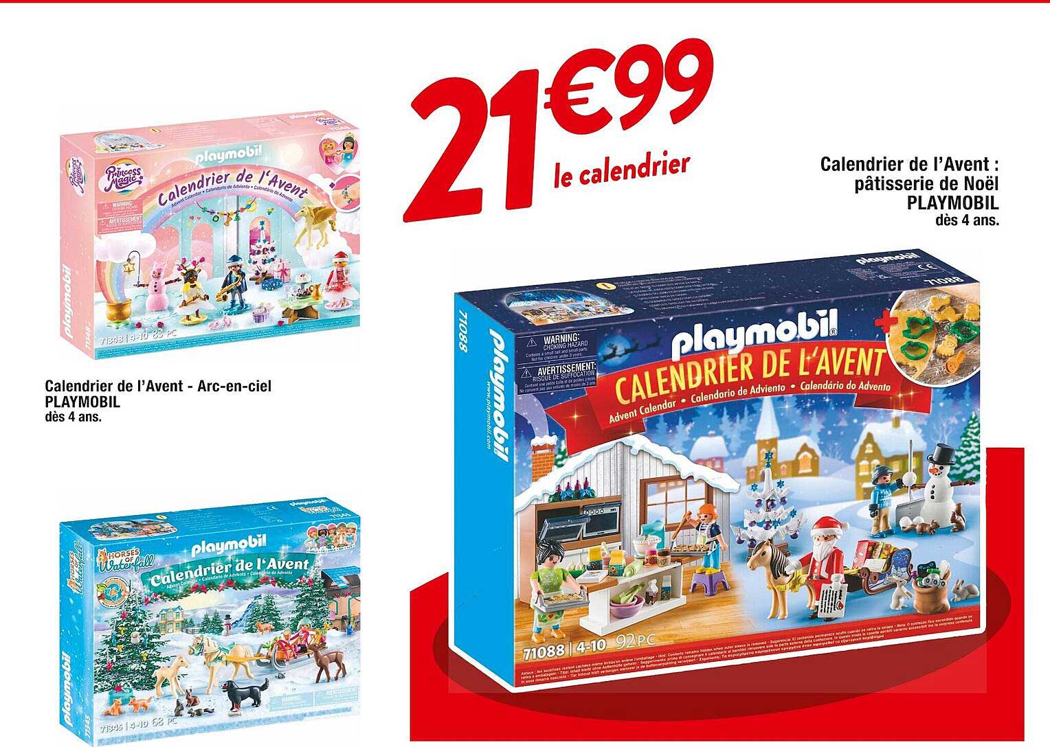calendrier de l'avent  arc-enciel playmobile, calendrier de l'avent : pâtisserie de noël playmobil