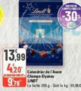 Calendrier De L'avent Champs-elysées Lindt