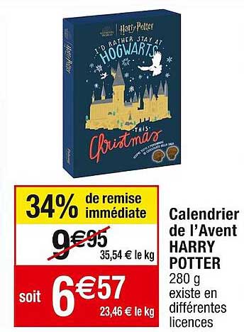 calendrier de l'avent harry potter