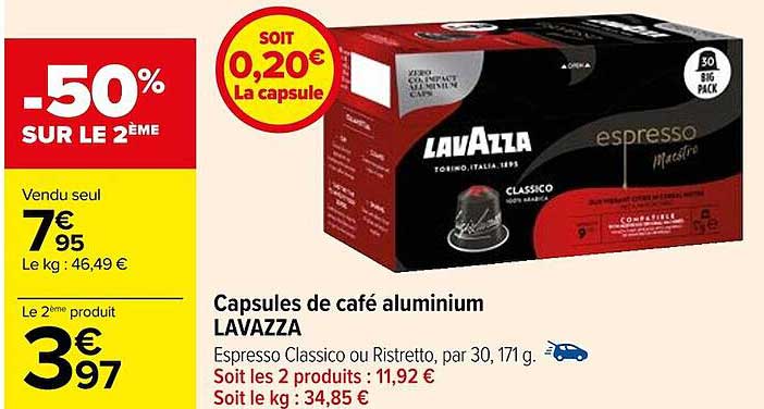 Capsules De Café Aluminium Lavazza