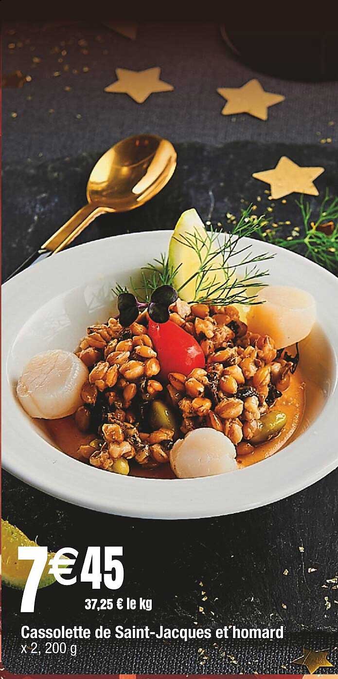 cassolette de saint-jacques et homard