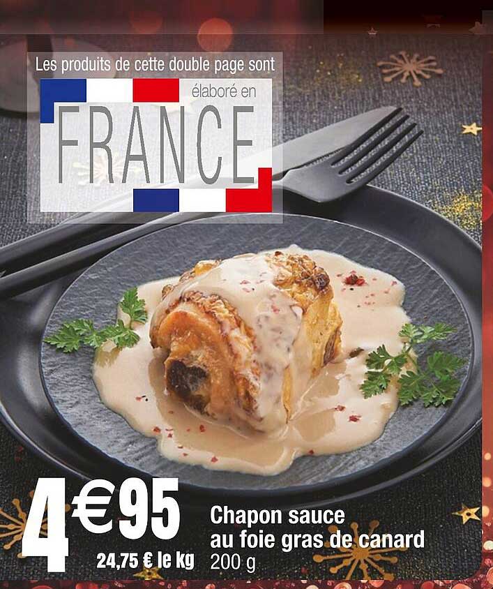 chapon sauce au foie gras de canard