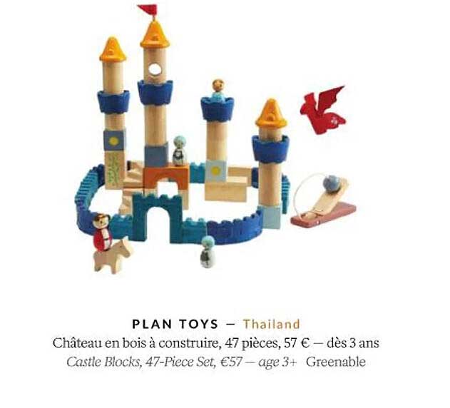 château en bois à construire - plan toys