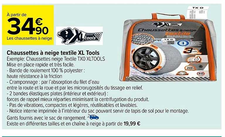 Chaussettes à Neige Textile Xl Tools