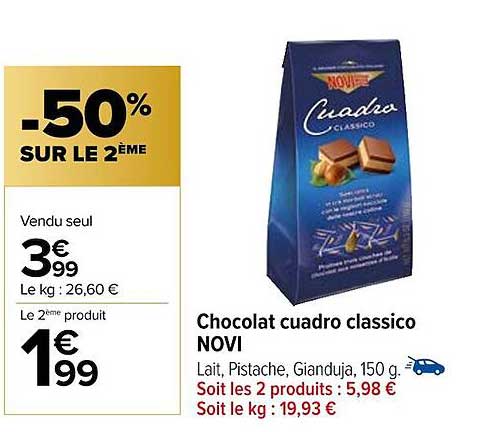 chocolat cuadro classico novi