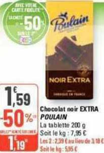Chocolat Noir Extra Poulain