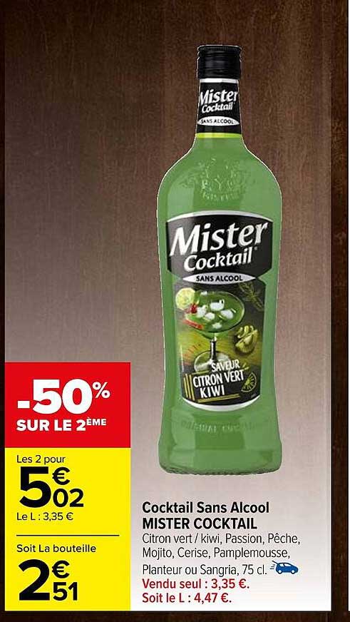 cocktail sans alcool mister cocktail