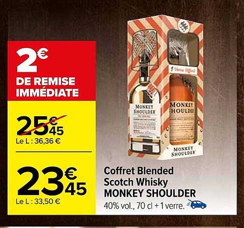 coffret blended scotch whisky monkey shoulder