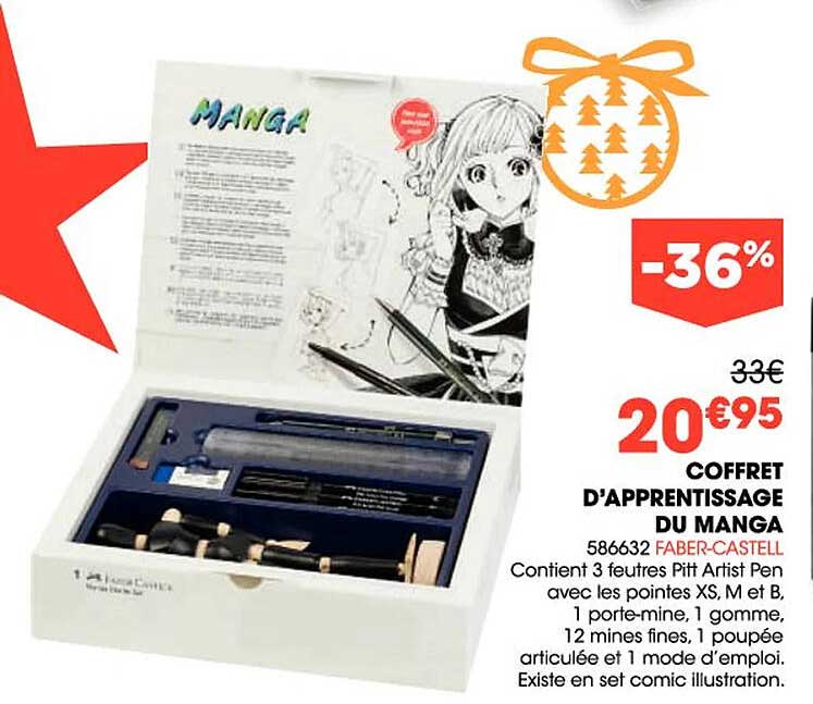 coffret d'apprentissage du manga faber-castell