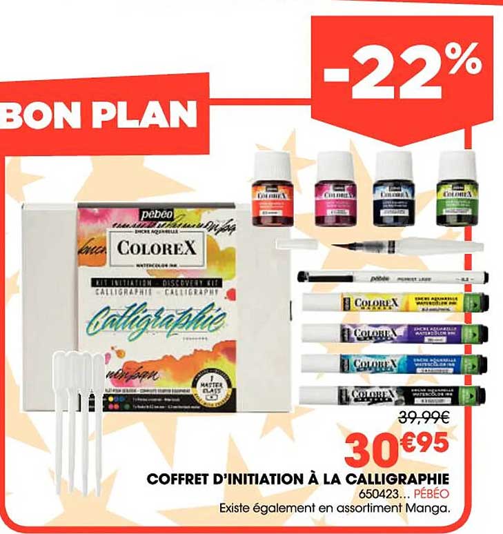 coffret d'initiation à la calligraphie pébéo