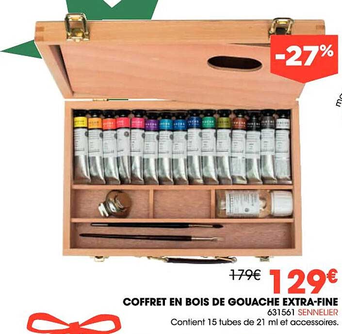 coffret en bois de gouache extra-fine sennelier