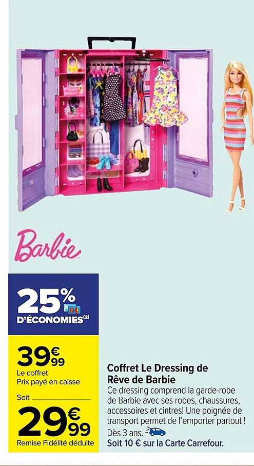 Coffret Le Dressing De Rêve De Barbie