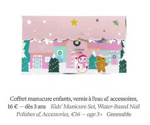 coffret manucure enfants, vernis à l'eau & accessoires