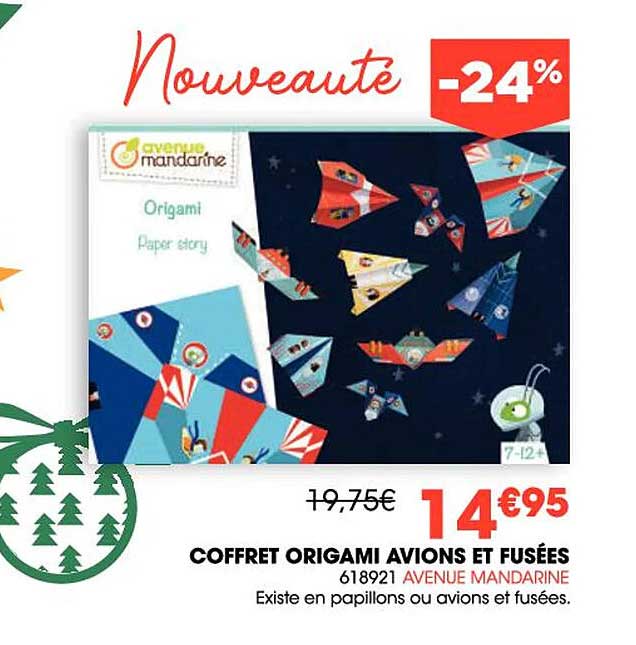 coffret origami avions et fusées avenue mandarine