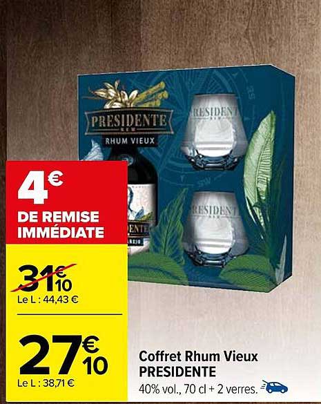 coffret rhum vieux présidente