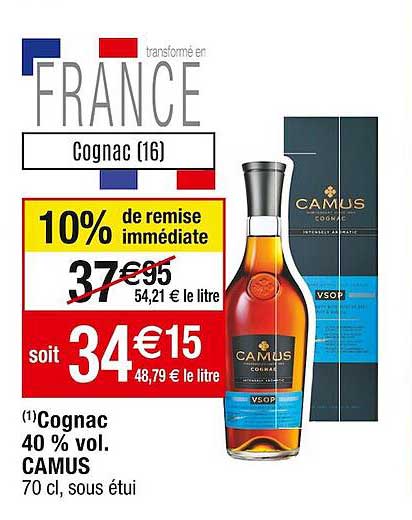 cognac 40% vol. camus