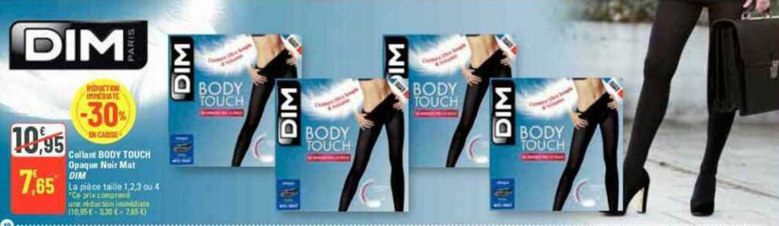 collant body touch opaque noir mat dim