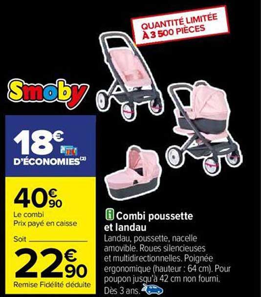 combi poussette et landau smoby