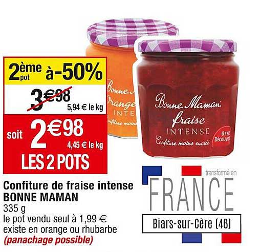 confiture de fraise intense bonne maman