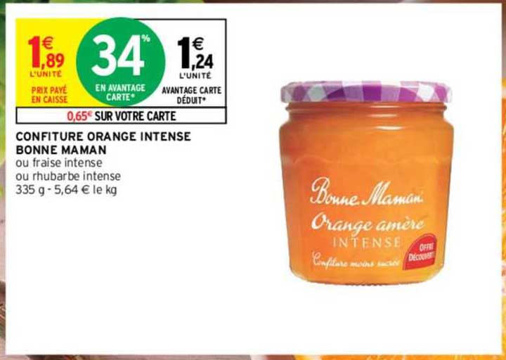 confiture orange intense bonne maman