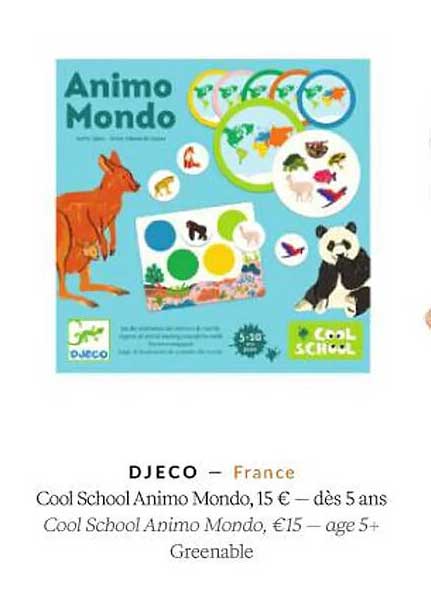 cool school animo mondo - djeco