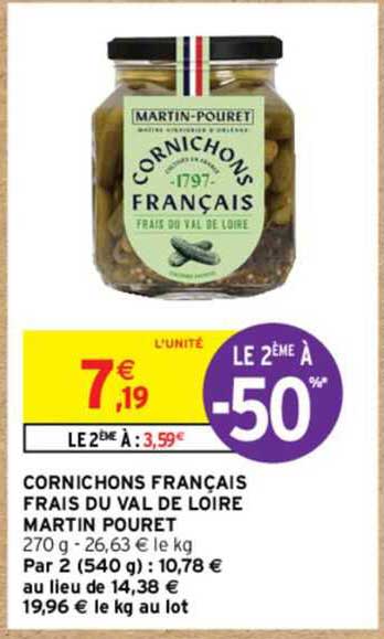 cornichons français frais du val de loire martin pouret