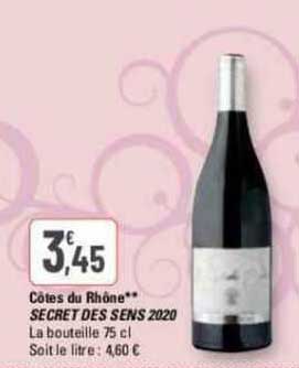 cotes du rhône secret des sens 2020