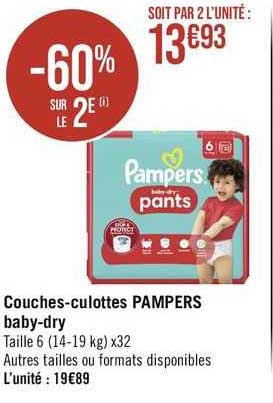 couches-culottes pampers baby-dry
