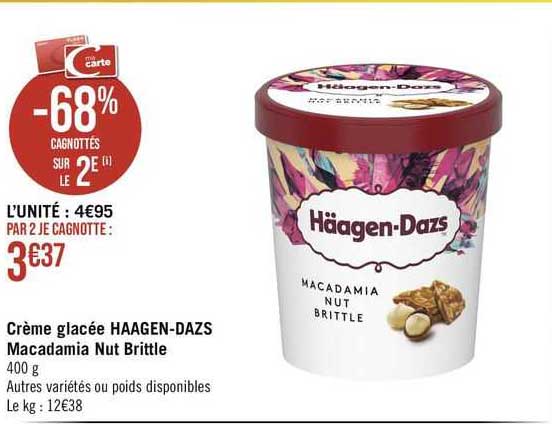 crème glacée häagen-dazs macadamia nut brittle