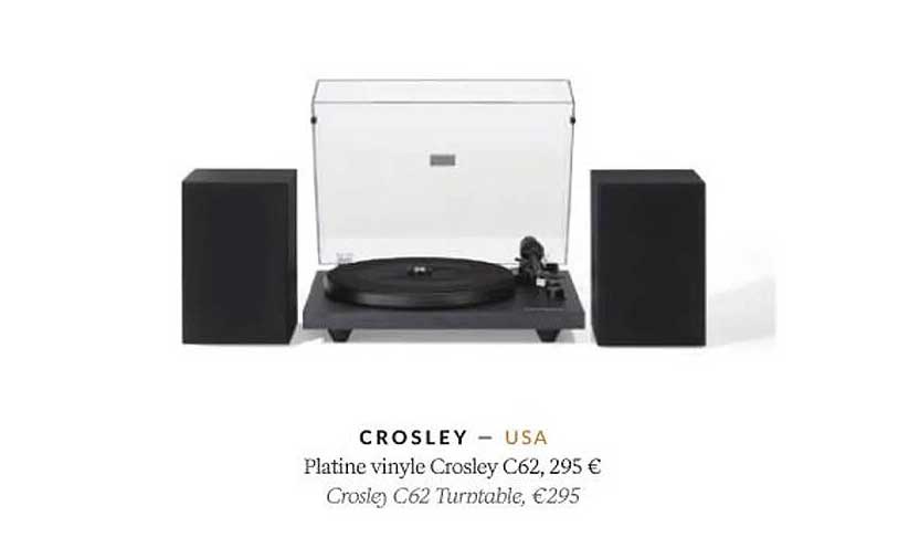 crosley platine vinyle crosley c62