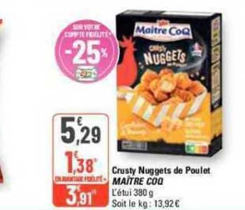 crusty nuggets de poulet maître coq