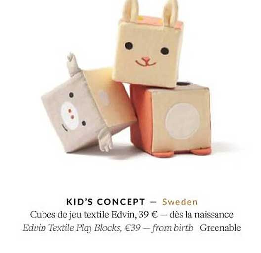 Cubes De Jeu Textile Edvin - Kid's Concept