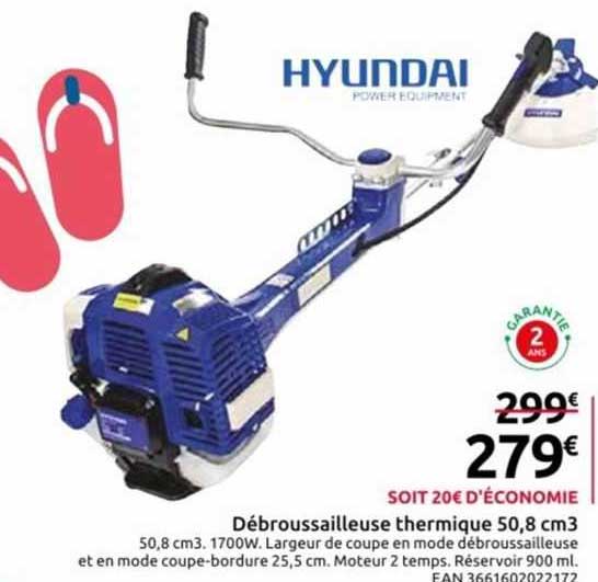 débrousailleuse thermique 50,8 cm³ hyundai