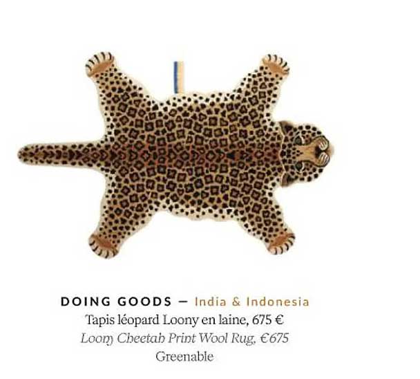 doing goods tapis léopard loony en laine