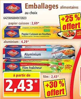 emballages alimentaires albal