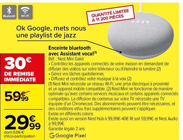 enceinte bluetooth avec assistant vocal google pixel
