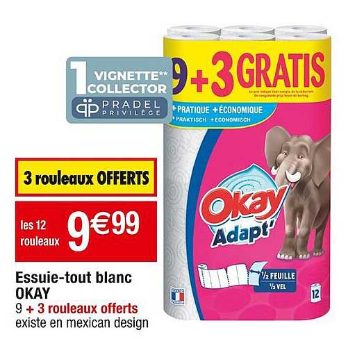 essuie-tout blanc okay