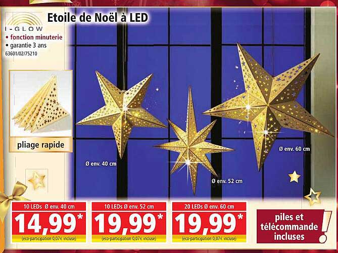 étoile de noël à led i-glow