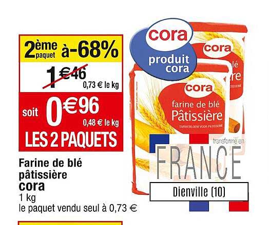 farine de blé pâtissière cora